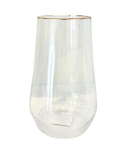 Cj 6 Copos 550ml Bergen c/ Borda Dourada