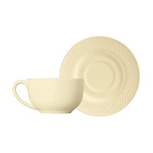 Aparelho De Jantar 24pcs Soft Relevo Com Bowl Bege Alleanza