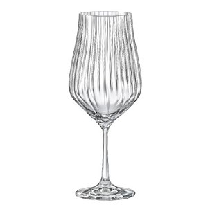 Cj 6 Taças p/ Água Tulipa Optic em Cristal Ecológico 550ml