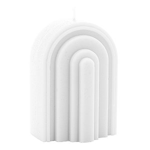 Vela de Parafina Rainbow Branca 7cm x 3,5cm x 10cm - Wolff