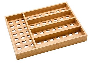 Porta Talheres Vazado Bambu