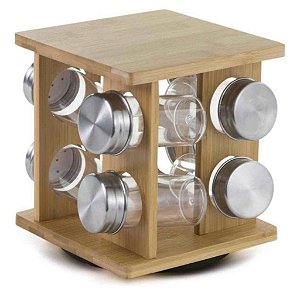 Porta Tempero Bambu 8pcs