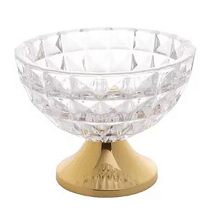 Centro de Mesa c/ Pé Inox Dourado - Wolff