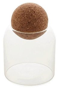 Pote Vidro Borossilicato c/ Tampa de Cortiça 600ml