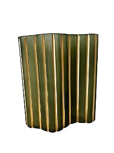 Vaso Decorativo  Vidro (Verde Fosco) 20,5X17,5X10cm