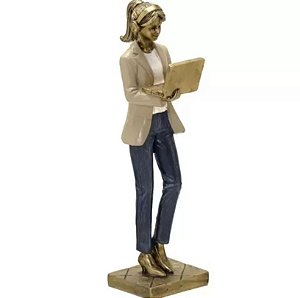 Estatueta Empresaria De Sala Escritorio - Mabruk