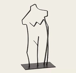Escultura Decorativa em Metal Preto 30cm - Mart