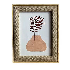 Porta-Retrato Em MDF Acabamento Em Linho- 15X20