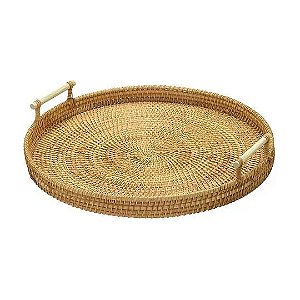 Bandeja Decorativa em Rattan 35cm