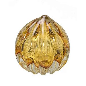Escultura Esfera Bola Decorativa Murano Ambar