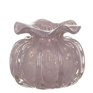Vaso Decorativo Murano Vidro Rosa - Flor Arte
