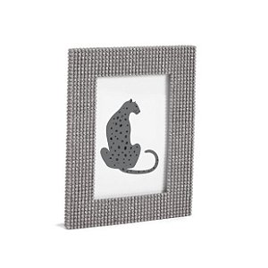 Porta  Retrato em Poliresina e Vidro Cinza 10X15 Mart