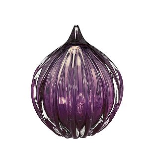 Adorno De Vidro Pinha Violeta 20cm