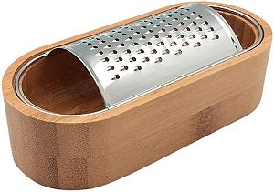 Ralador com Recipiente de Bambu