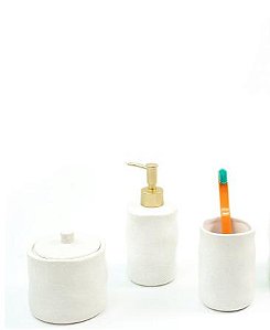 Kit Lavabo de Ceramica Organico Branco - OIKOS