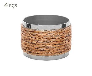 Jogo de Anéis para Guardanapo em Inox Nature Wolff
