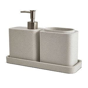 Kit para Banheiro em Poliresina  - 3pçs