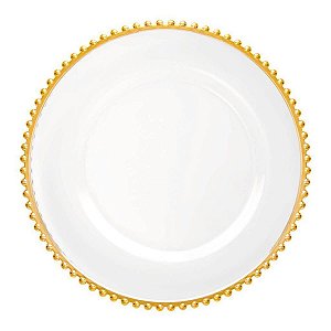 Sousplat Copa & Cia Dallas Dots Dourado