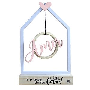 Enfeite de Mesa Casinha Vazado Amor