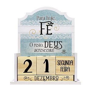 Calendário Permanente Pássaro Para Hoje Fé e Amor