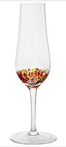 Jogo de 2 taças para champanhe em vidro 200ml A23cm vermelha