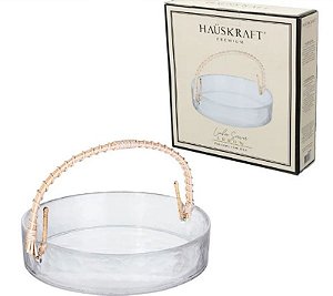Fruteira de Mesa de Vidro Redonda com Alça Hauskraft Premium