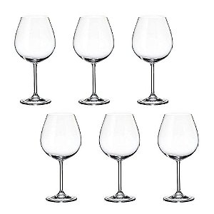 Jogo 6 Taças Crystal Bohemia 650ml Colibri