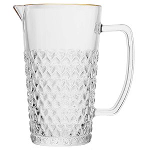 Jarra de Vidro Coração Lyor Transparente