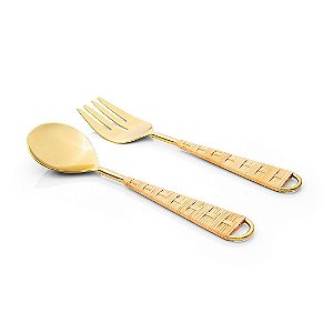 Conjunto Talheres Salada 2pcs Garbo Rattan