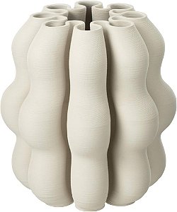 Vaso Decorativo Florarte Cerâmica Bege