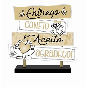 Plaquinha Decorativa Confio Zenir Disarz