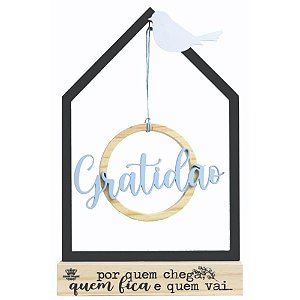 Plaquinha Gratidão Zenir Disarz para Decoração