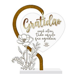 Plaquinha de Mesa Gratidão Zenir Disarz