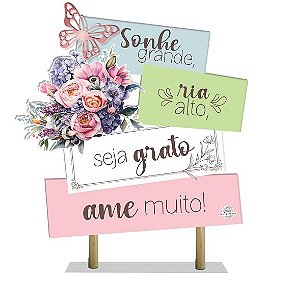 Plaquinha Sonhe Grande Zenir para Festas