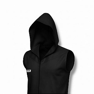 Colete Lutador Capuz - preto