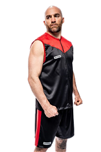 Conjunto preto e vermelho - sem capuz