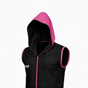 Conjunto preto e pink - com capuz