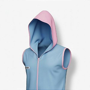 Conjunto azul e rosa bebê - com capuz