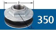 FLANGE PARA CAIXA D'ÁGUA BSP - GALVANIZADA  1/2"