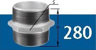 NIPLE DUPLO GALV BSP 150# TUPY 3/8"