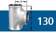 TEE 90° GALV BSP 150# TUPY  1/4"