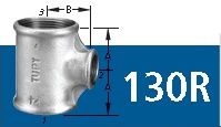 TEE DE REDUÇÃO GALV BSP 150# TUPY  3/8"  X   1/4"