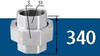 UNIÃO COM ASSENTO CÔNICO DE FERRO GALV BSP #150 TUPY  3/8"