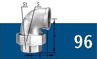 UNIÃO COTOVELO COM ASSENTO CÔNICO DE FERRO GALVANIZADO BSP 150# TUPY  2"