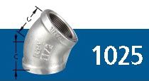 COTOVELO 45° GALVANIZADO NPT 150# TUPY  1/2"