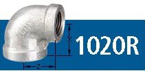 COTOVELO DE REDUÇÃO GALVANIZADO NPT 150# TUPY 1" X  1/2"