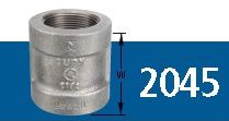 LUVA GALVANIZADO NPT 300# TUPY  1/4"