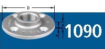 FLANGE COM SEXTAVADO GALVANIZADO NPT 150# TUPY  1"