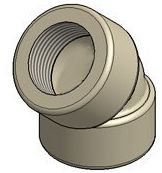 COTOVELO 45° A105 3000#  BSP  1/2"