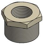 BUCHA DE REDUCAO A105 3000# NPT  3/8" X 1/4"